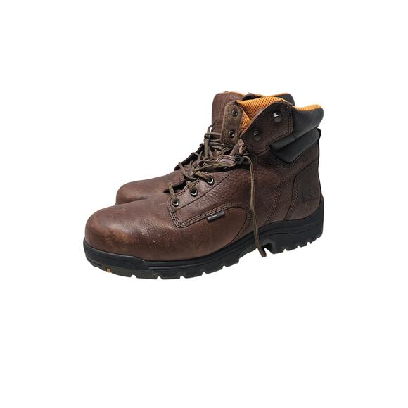 Timberland Pro 15W TiTAN Alloy Toe Brown Leather Lace Up Utility Work Boot - Picture 2 of 8